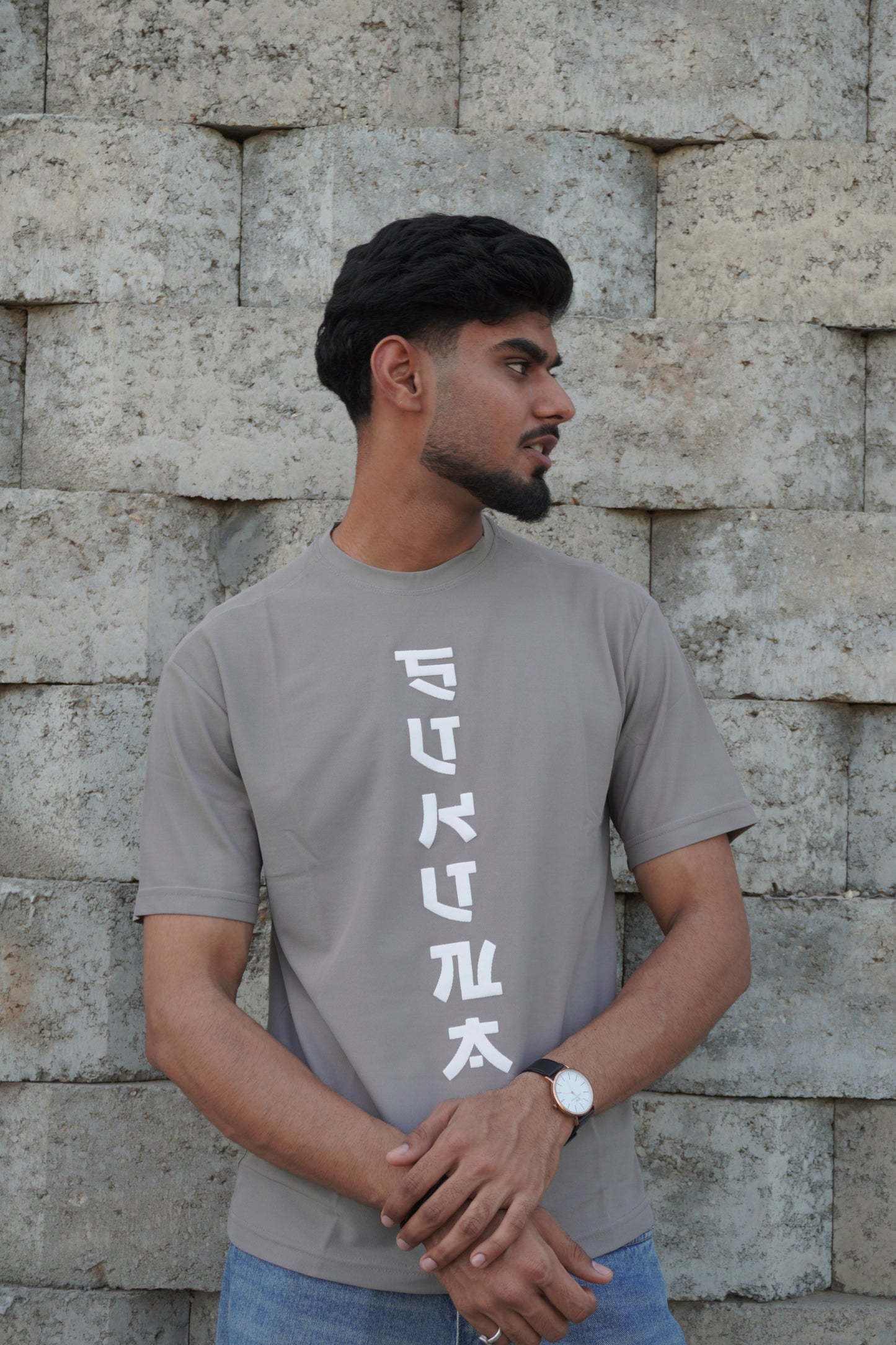 Sukuna Anime Graphic T-Shirt – Grey | 180 GSM Premium Streetwear Tee