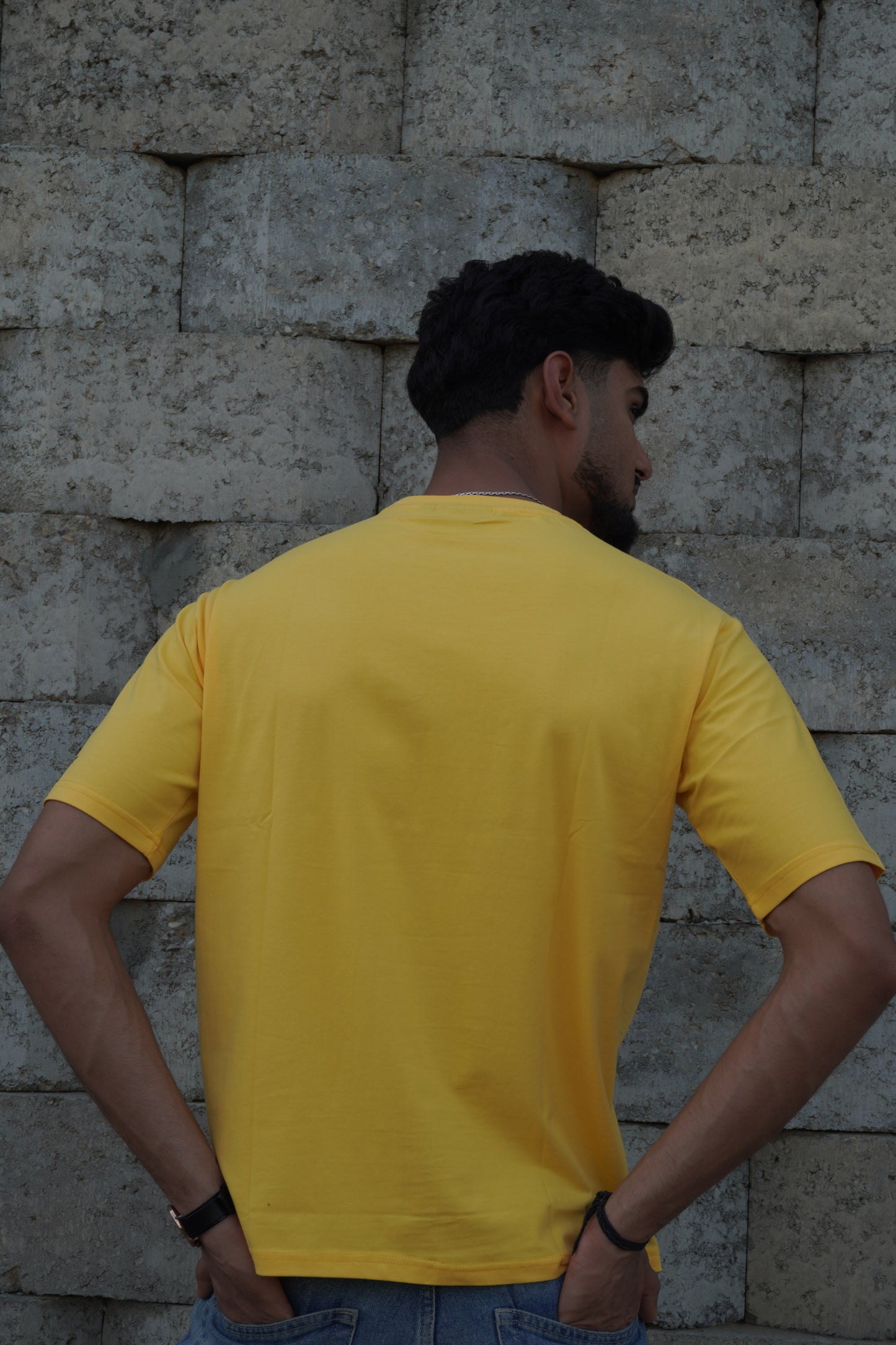 TV Off Graphic Printed T-Shirt – Yellow | 220 GSM Pure Cotton