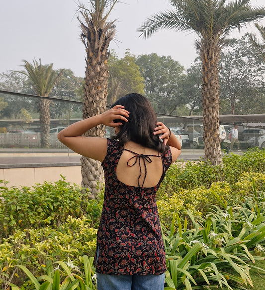Cotton Backless Short Kurti