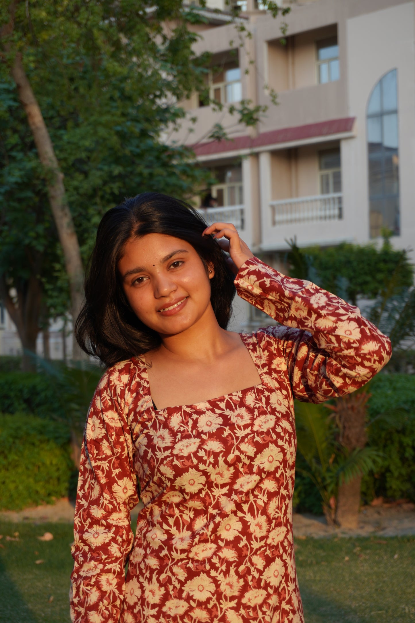 Ruby Bloom Corset Back Cotton Kurti