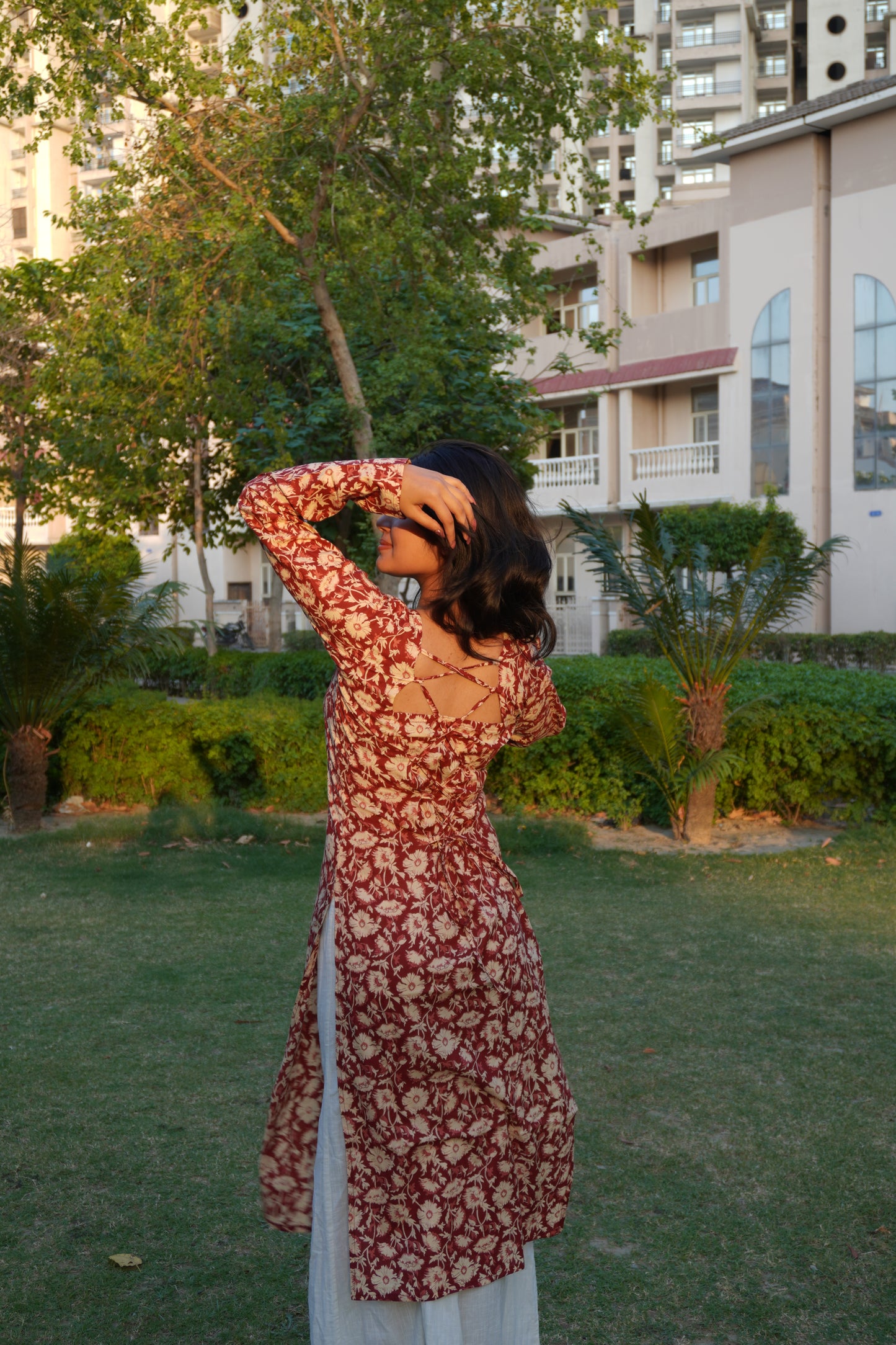 Ruby Bloom Corset Back Cotton Kurti