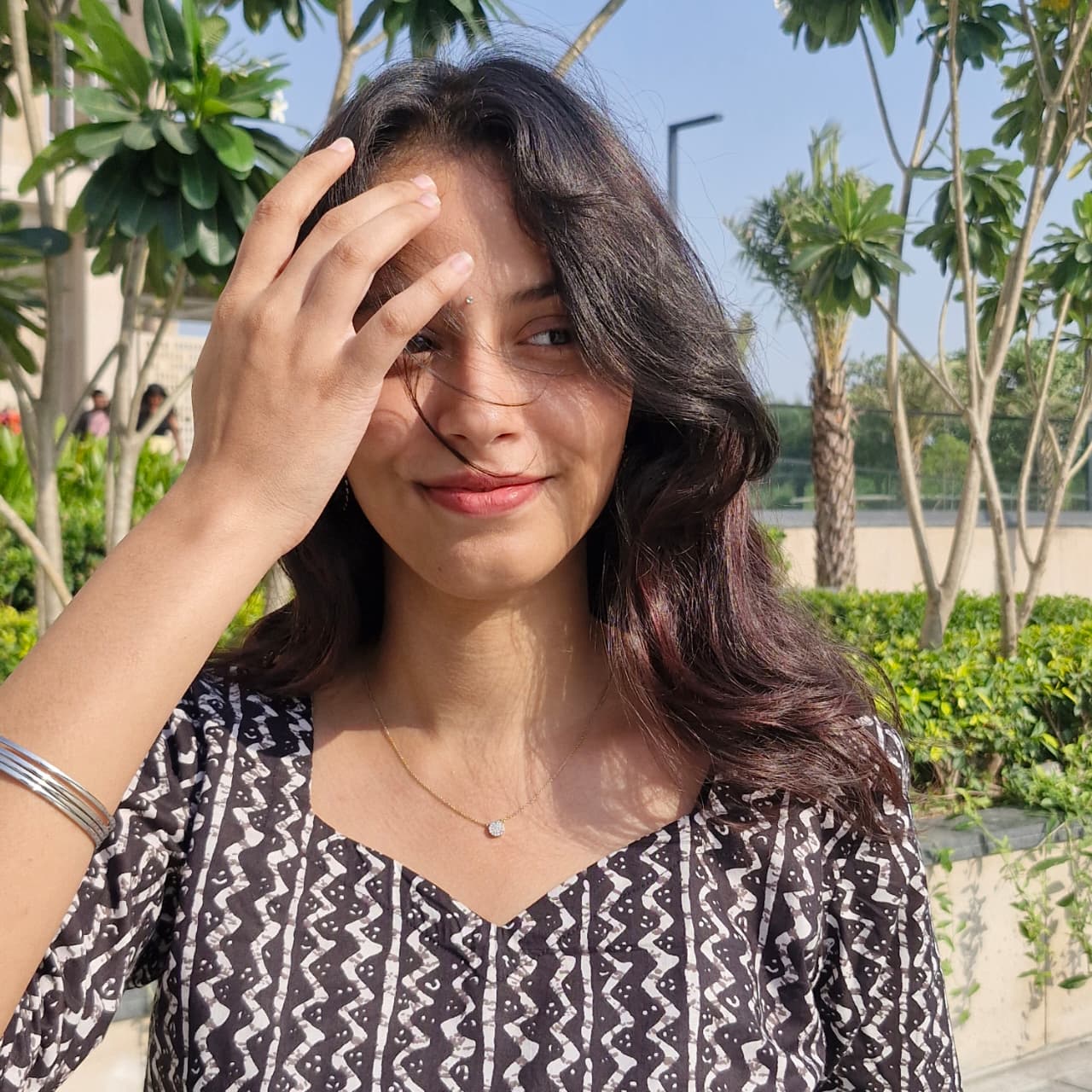 Black Cotton Short Kurti with Sweetheart Neck & Deep Back | 3/4 Sleeves