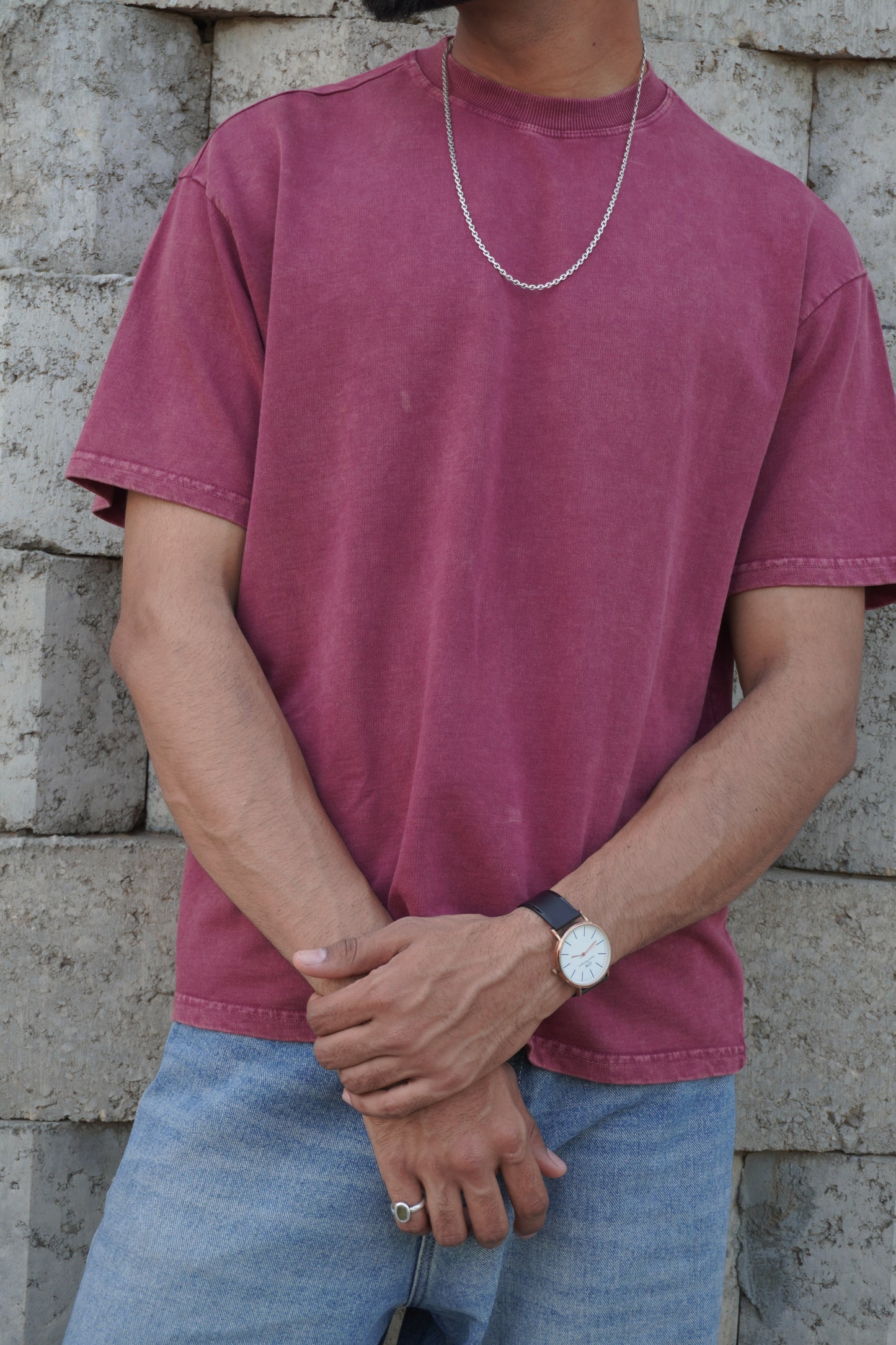 Onion Acid Wash Boxy Fit T-Shirt – 250 GSM Heavyweight Cotton