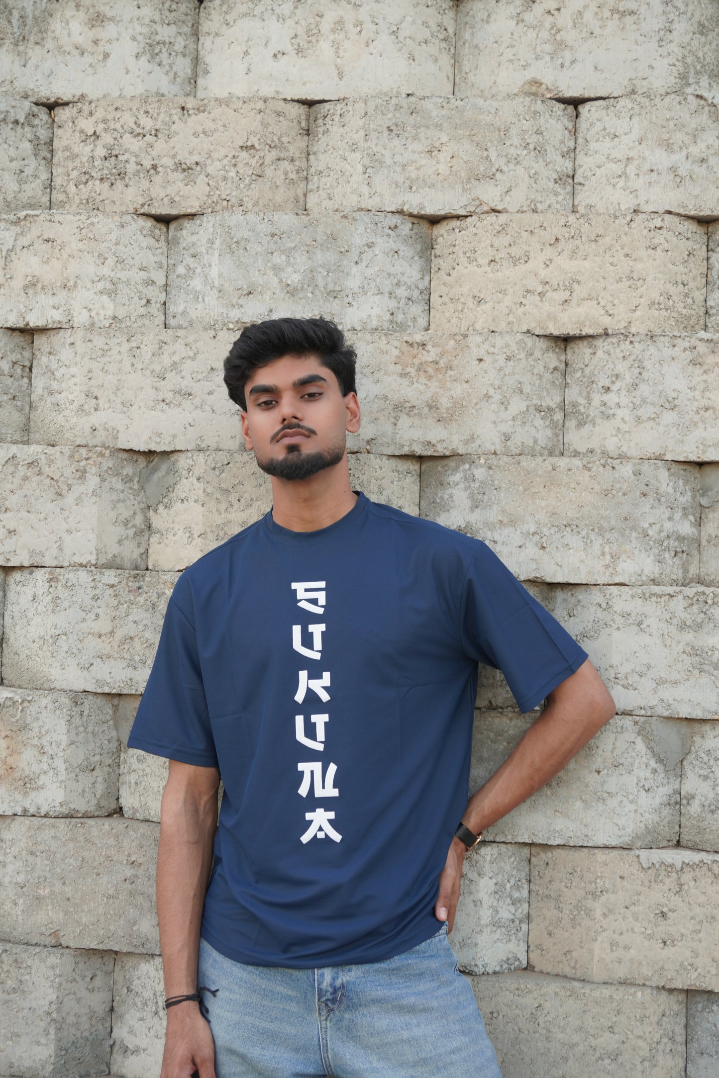 Sukuna Anime Graphic T-Shirt – Blue | 180 GSM Premium Streetwear Tee
