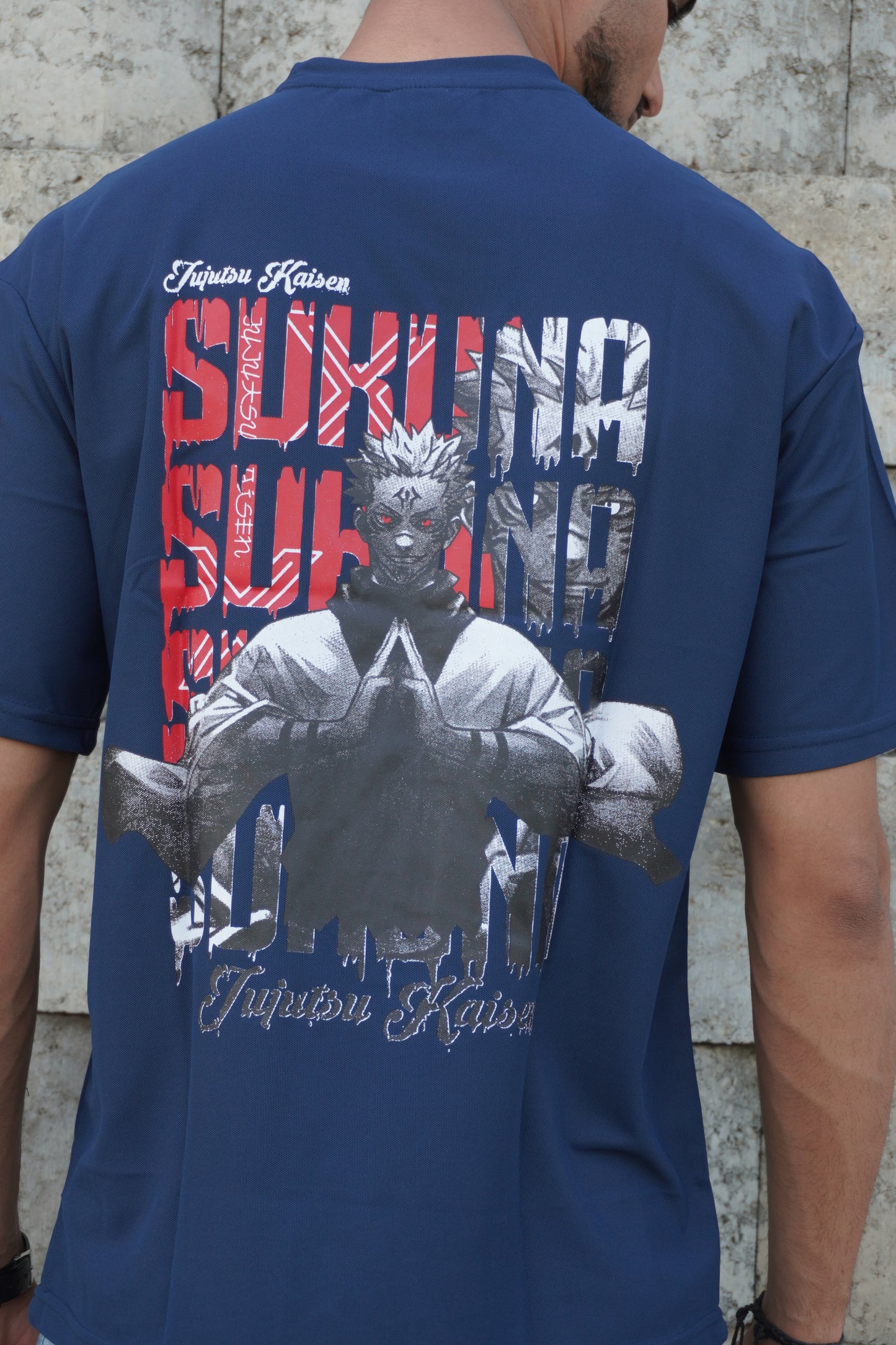 Sukuna Anime Graphic T-Shirt – Blue | 180 GSM Premium Streetwear Tee