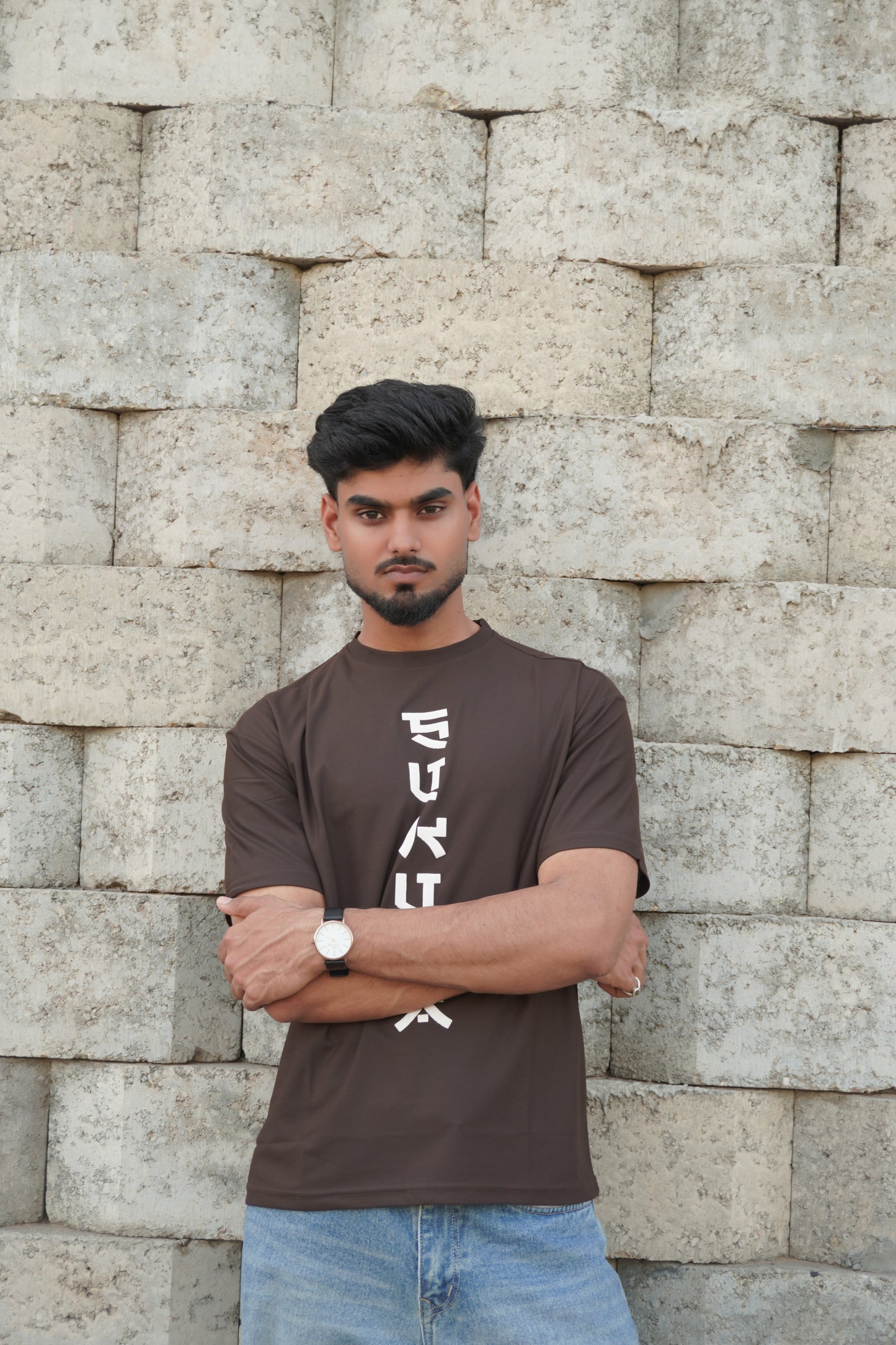 Sukuna Anime Graphic T-Shirt – Brown | 180 GSM Premium Streetwear Tee