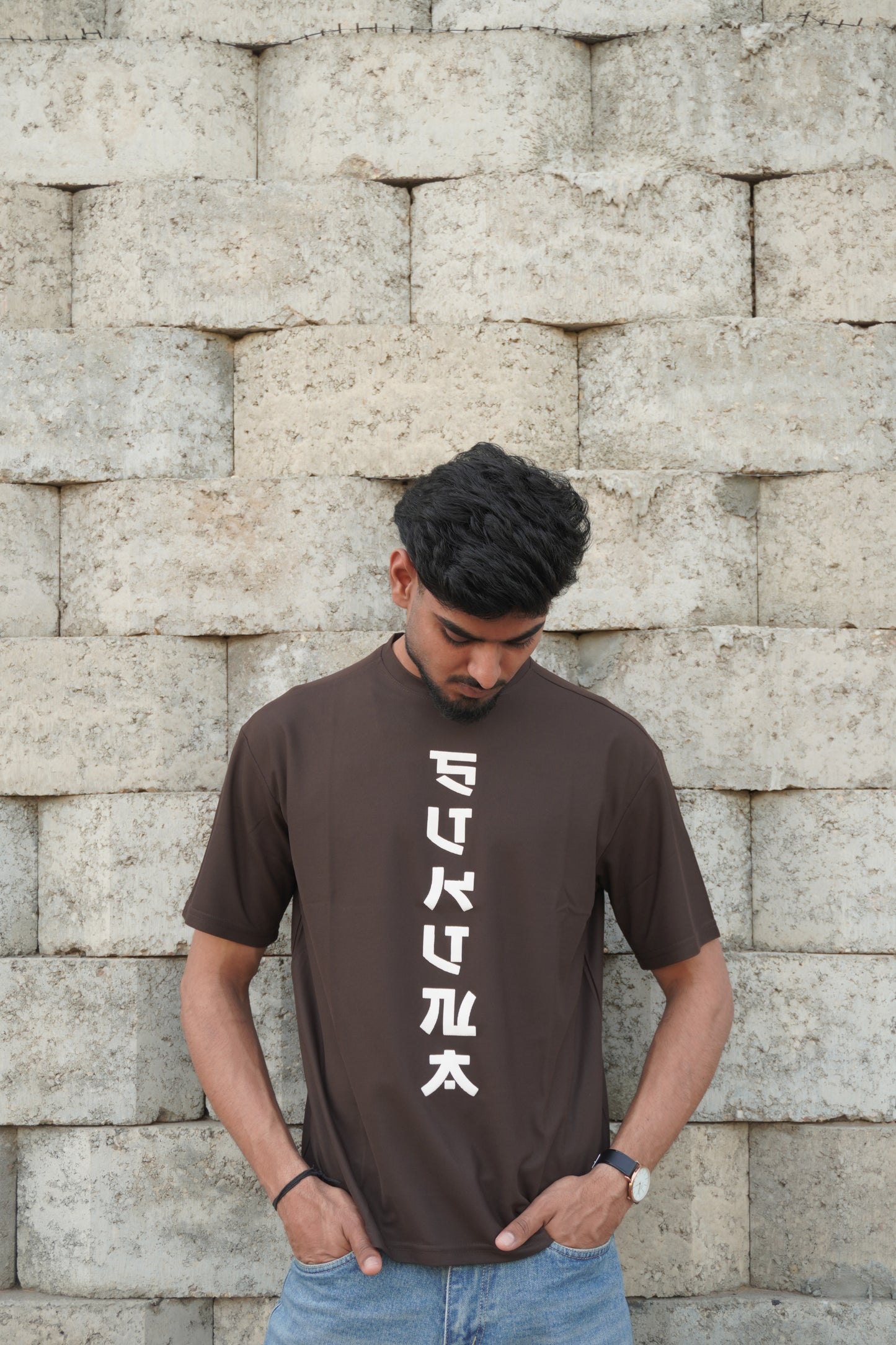 Sukuna Anime Graphic T-Shirt – Brown | 180 GSM Premium Streetwear Tee