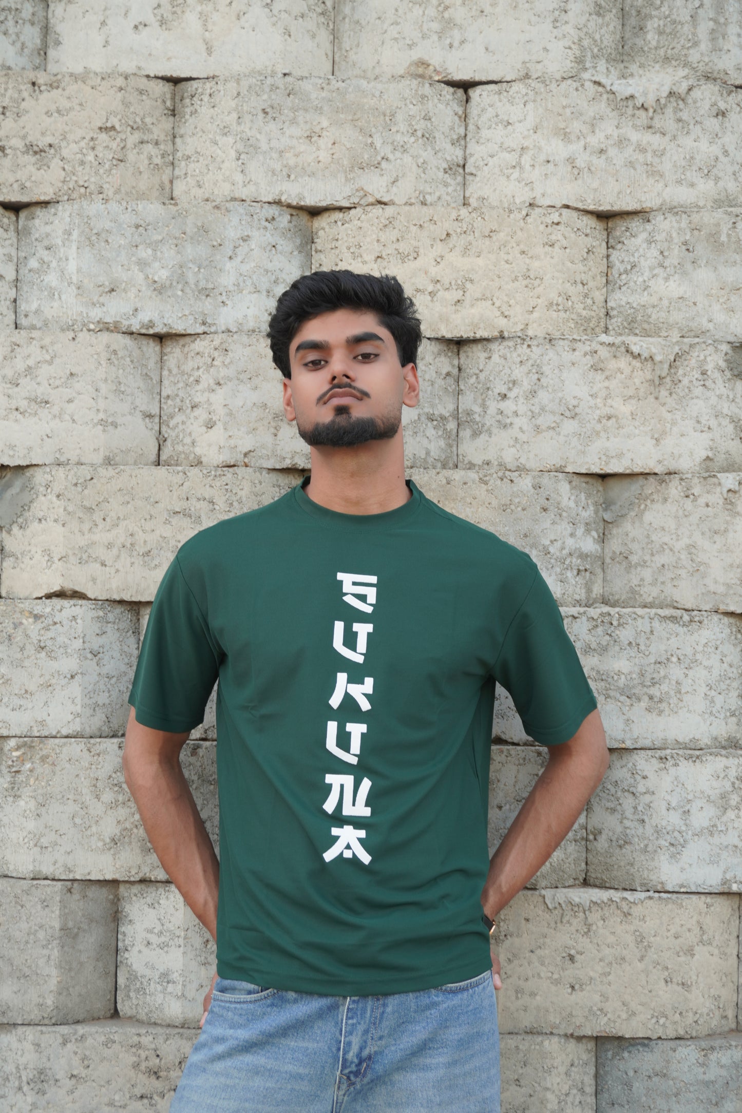 Sukuna Anime Graphic T-Shirt – Green | 180 GSM Premium Streetwear Tee