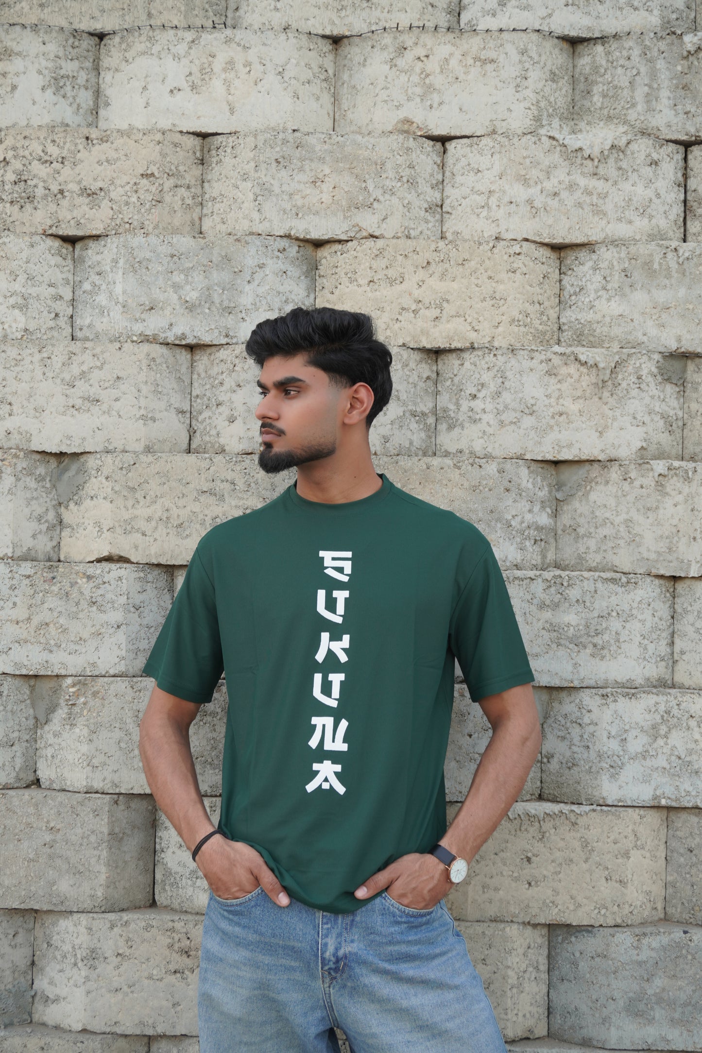 Sukuna Anime Graphic T-Shirt – Green | 180 GSM Premium Streetwear Tee