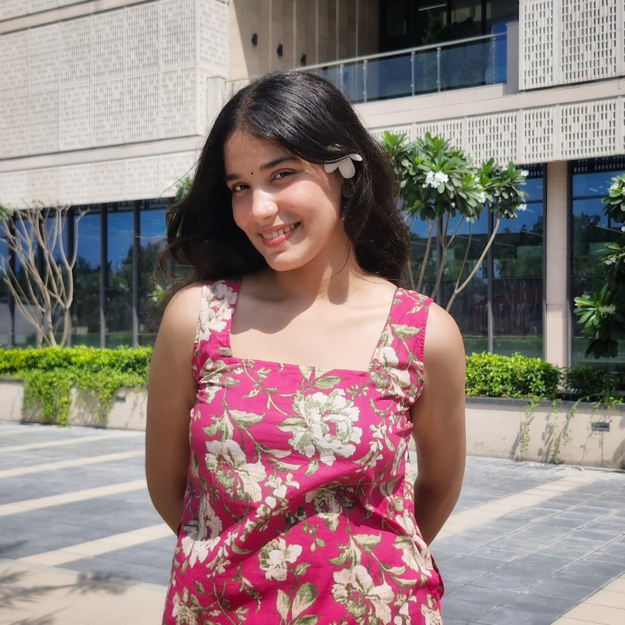 Long Cotton Floral Kurti for Women – Square Neck Festive & Casual Wear